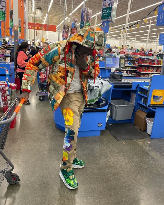 Lil Duke outfit in Pimperelli, Cosey X Cosey, and Louis Vuitton, 2020