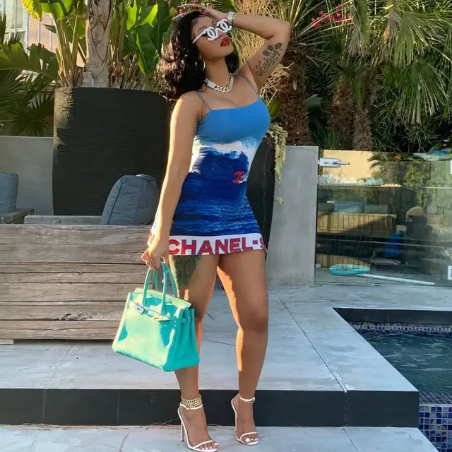 Cardi B outfit in Hermes, Chanel, and FashionNova, 2020
