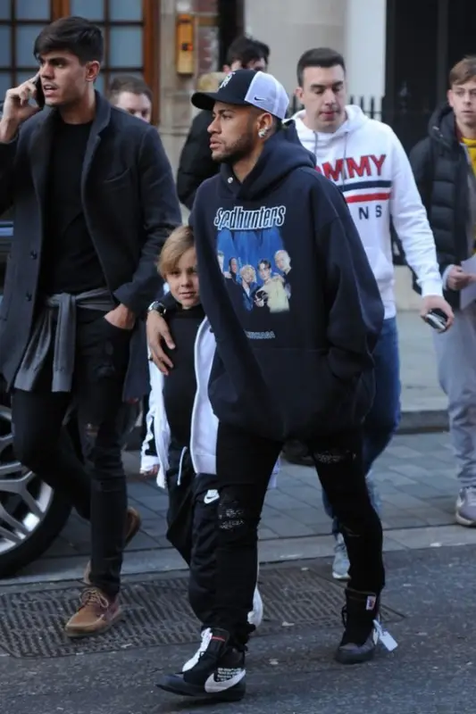 Neymar outfit in Balenciaga, Nike, and Neymar Merch, 2020