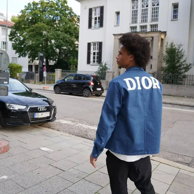 Leroy Sane outfit in Dior, Jordan, and Rick Owens, 2020