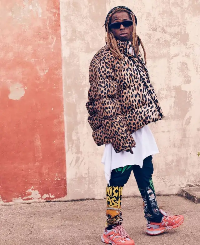Lil Wayne outfit in Most People Are Dead and Balenciaga, 2020