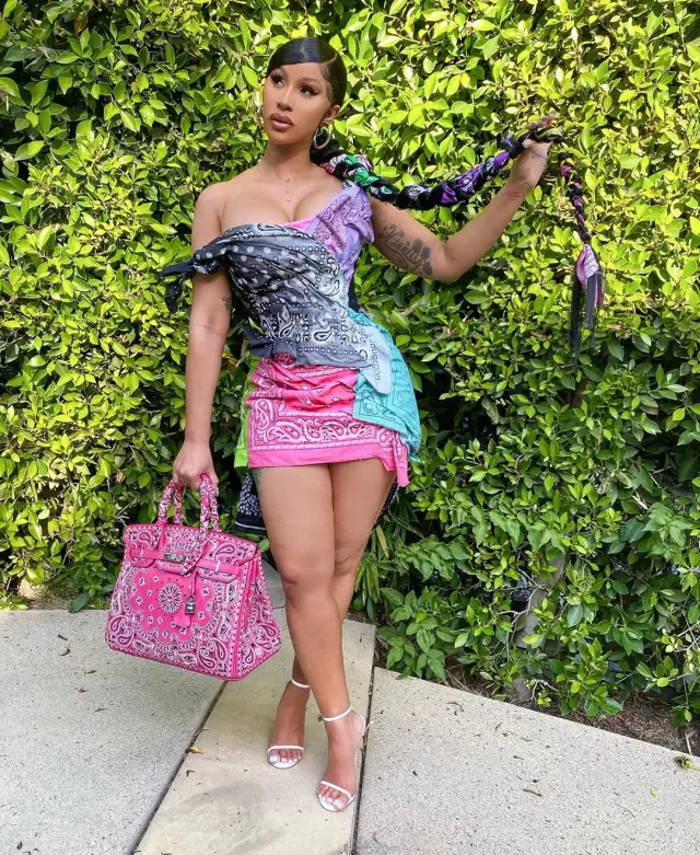 Cardi B outfit in Natasha Zinko, Jay Ahr, and FashionNova, 2020