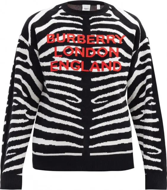Burberry Zebra Logo Jacquard Jumper $653