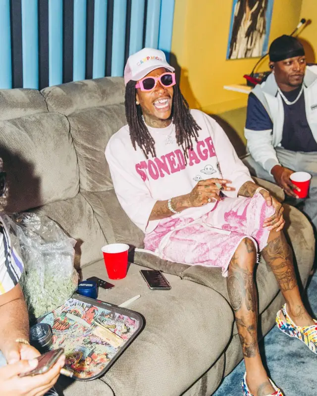 Wiz Khalifa outfit in A Love Moment, Loewe, and Camp High, 2020