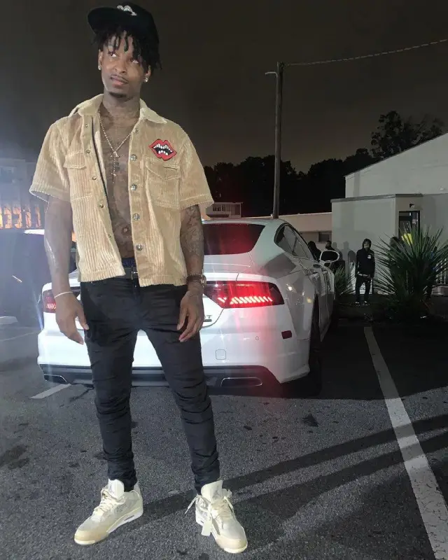21 Savage outfit in Hermes, Chrome Hearts, and Matty Boy, 2020