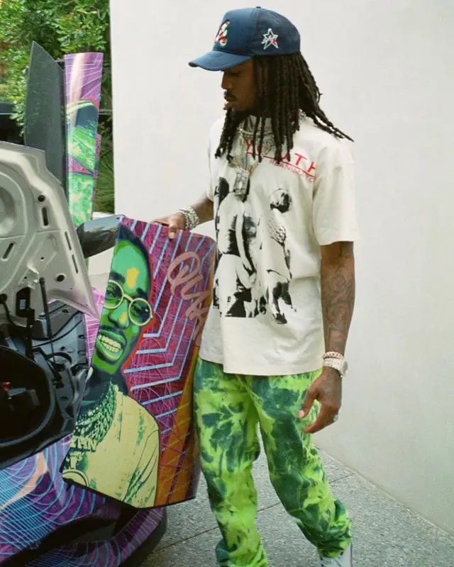 Quavo outfit in LaRopa, 2020