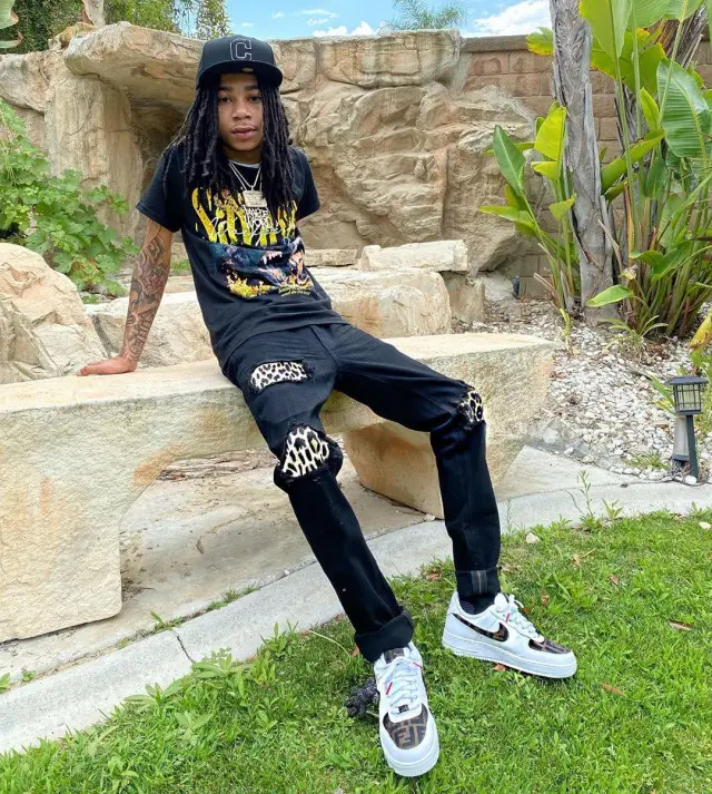 YBN Nahmir outfit in FashionNova, New Era, and Jaycee Customs, 2020