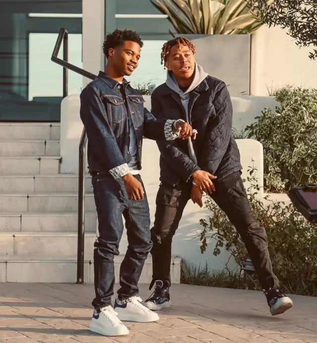 Roddy Ricch outfit in Dior, Polo Ralph Lauren, and Alexander McQueen, 2020