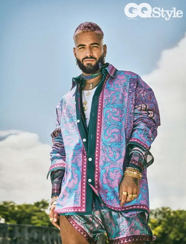 Maluma outfit in Versace, 2020