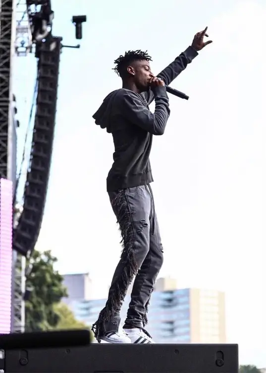 21 Savage outfit in Alchemist, 2020