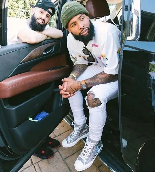 Odell Beckham Jr outfit in Vivienne Westwood, Amiri, and Vlone, 2020