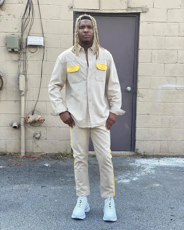 Lil Keed outfit in Calvin Klein and Naked Wolfe, 2020
