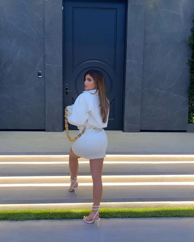 Kylie Jenner outfit in Bottega Veneta, 2020