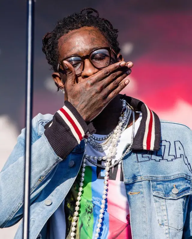 Young Thug outfit in Ricchezza Forever, 2018