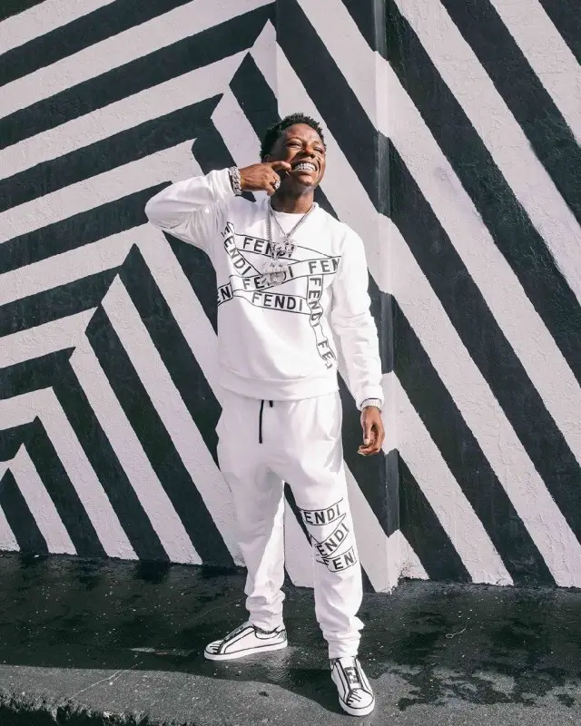 Jackboy outfit in Fendi and Joshua Vides, 2020