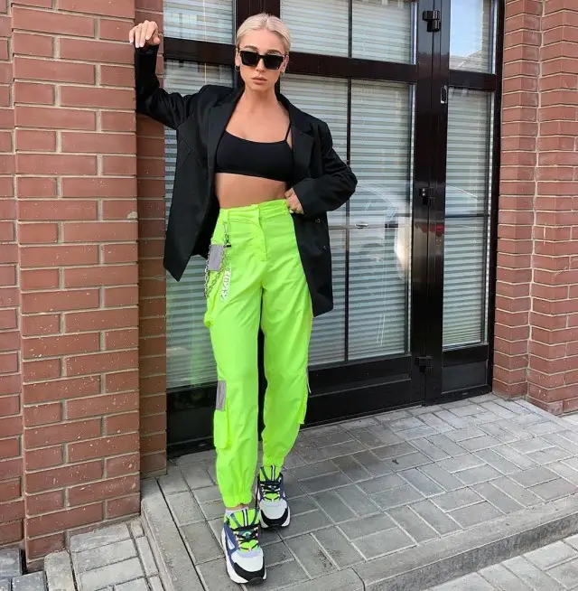Анастасия Ивлеева outfit in Adidas, Marieyat, and Louis Vuitton, 2019