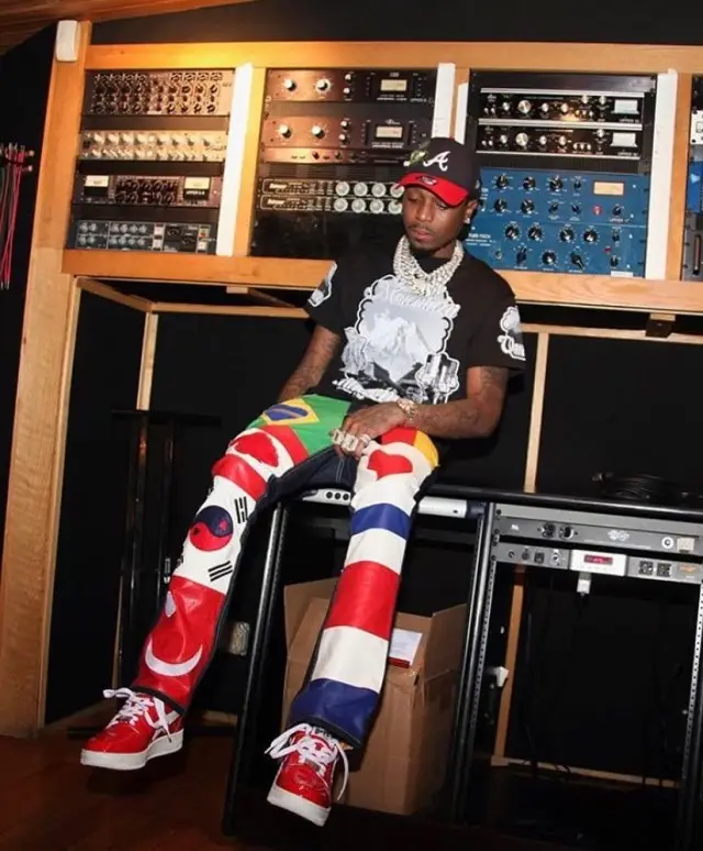 Quavo outfit in Whensmokeclears, 2019