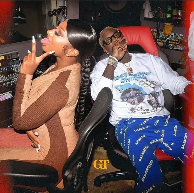 Young Thug outfit in Balenciaga, Rhude, and Thierry Lasry, 2020