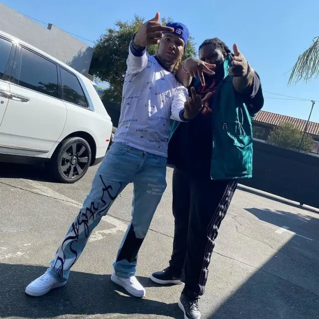 Lil Keed outfit in Ethik Worldwide, Pitch4ck, and Nike, 2020