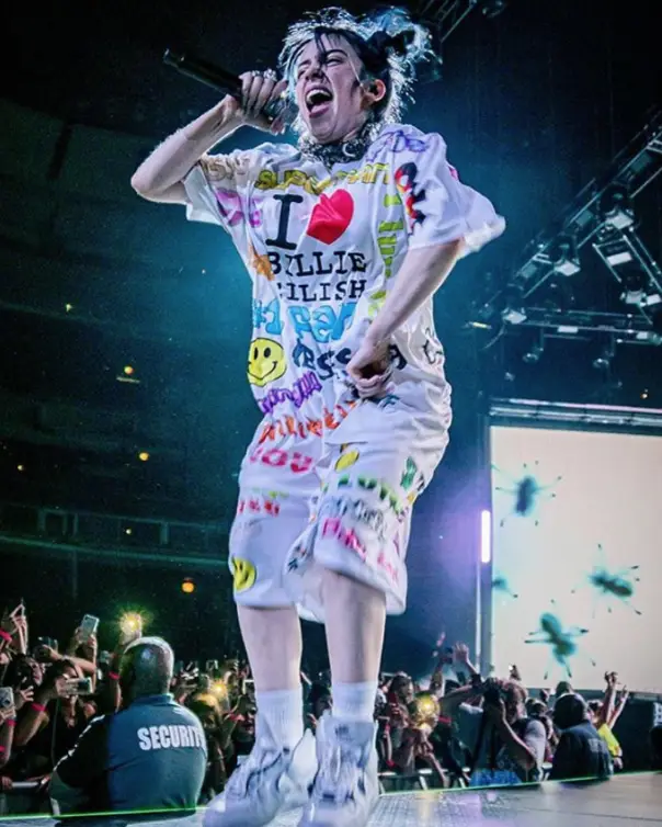 Billie Eilish outfit in Freak City L.A., 2020