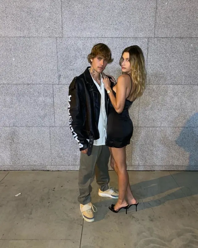 Hailey Bieber outfit in By Far, Fallon Jewelry, and Reformation, 2020