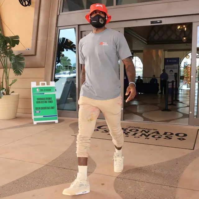 LeBron James outfit in Infinite Archives, Nike, and Stussy, 2020