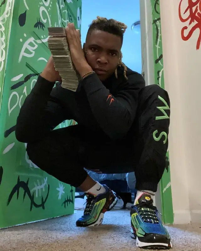 Lil Keed outfit in Nike, 2020