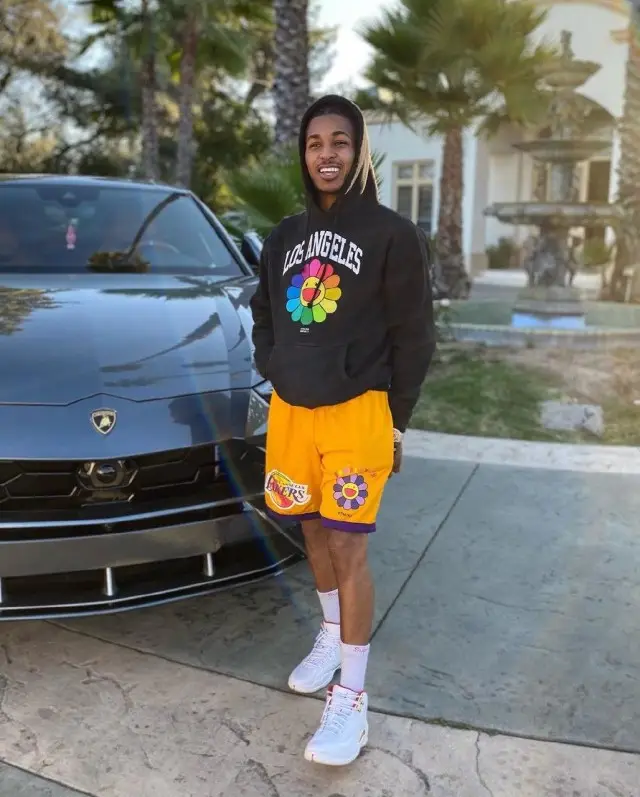 DDG outfit in Takashi Murakami, Complexcon, and Mitchell & Ness, 2020