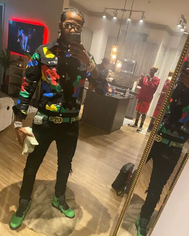 Hoodrich Pablo Juan outfit in Filthy Wealth, Cough Syrup, and Cartier, 2020