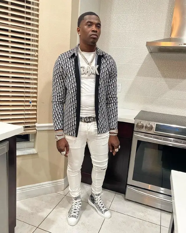 Bankroll Freddie outfit in Dior and Valabasas, 2020