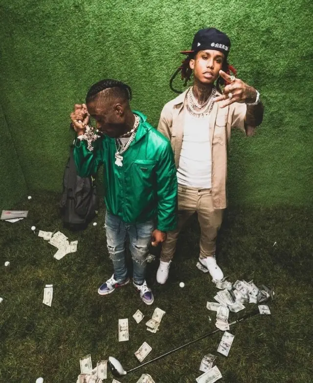 Lil Gnar outfit in Dickies and Nike, 2020