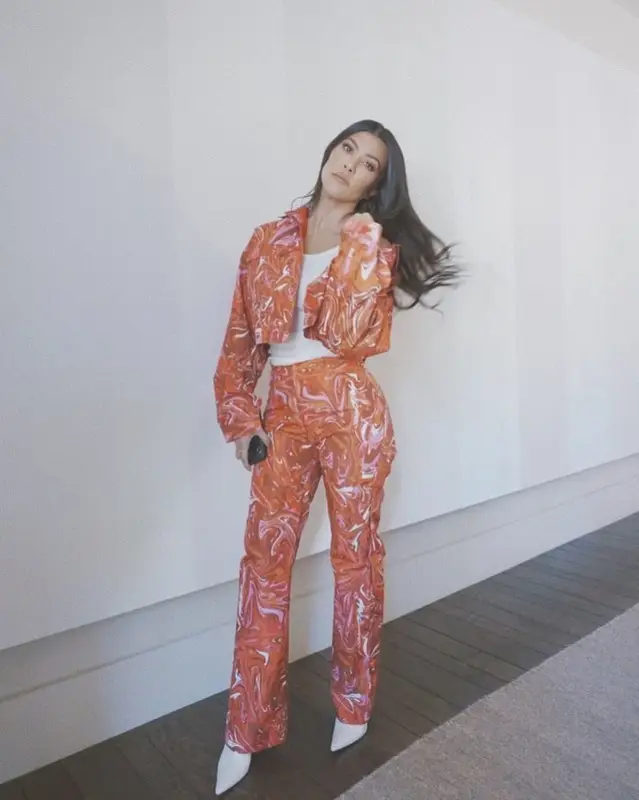 Kourtney Kardashian outfit in Maisie Wilen and Celine, 2020