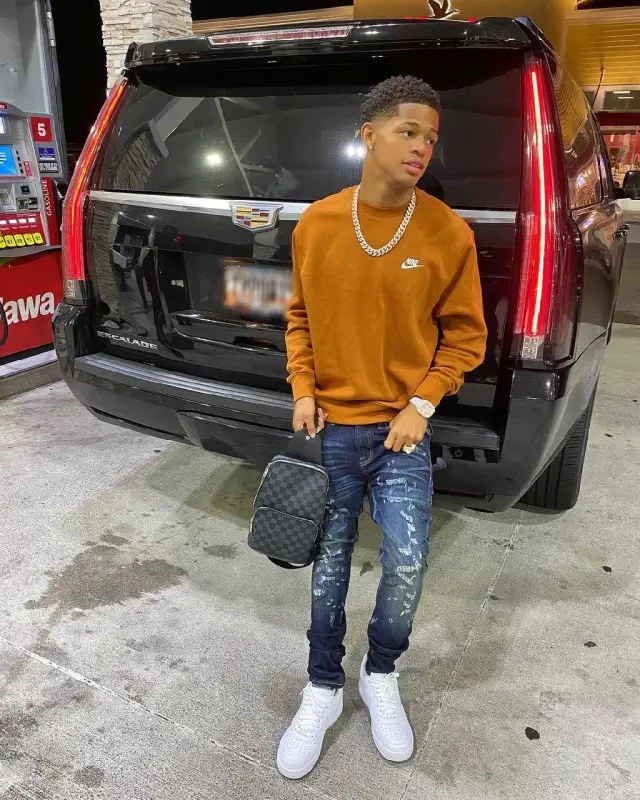 YK Osiris outfit in Nike, Cult of Individuality, and Louis Vuitton, 2020