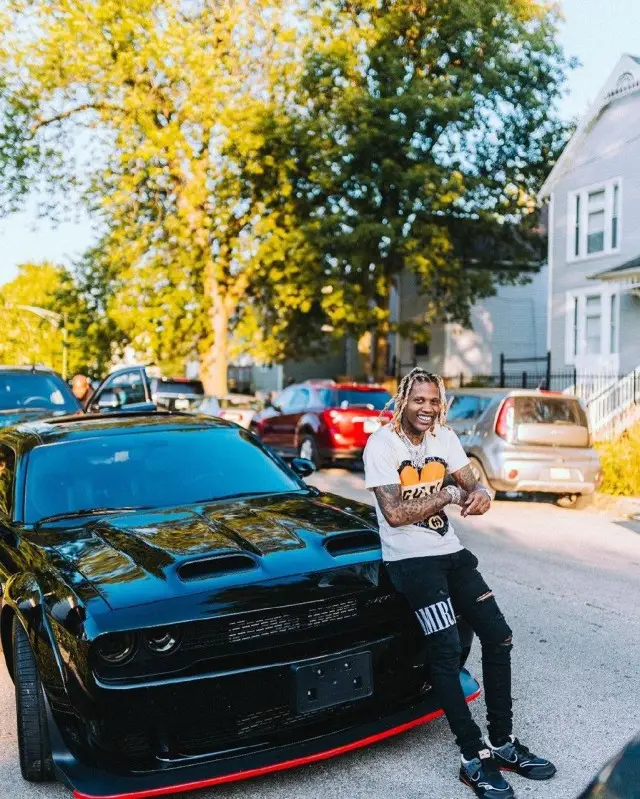 Lil Durk outfit in Gucci and Amiri, 2020