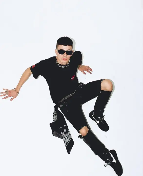 Obladaet outfit in Comme Des Garcons, Nike, and Chrome Hearts, 2020