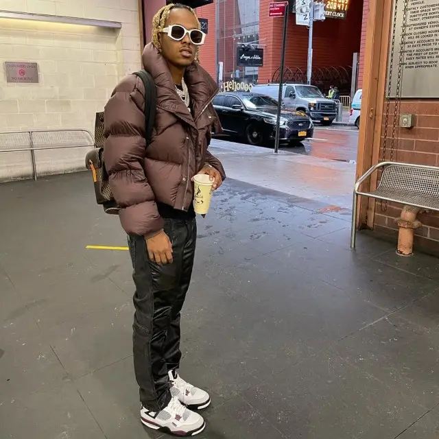 Rich The Kid outfit in Rick Owens, Louis Vuitton, and Loewe, 2020