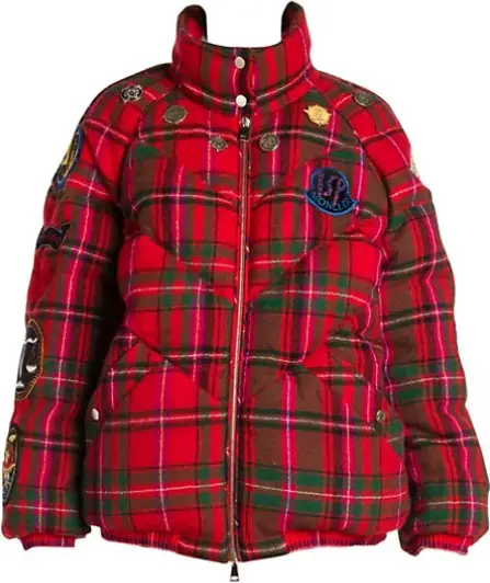 moncler plaid puffer