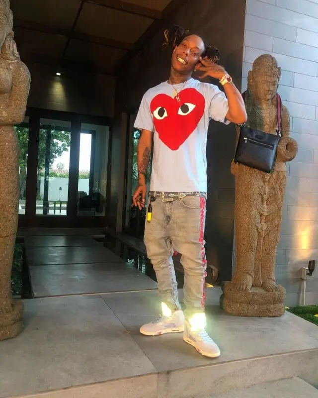 Chris King outfit in Comme Des Garcons, Homme + Femme, and B.B. Simon, 2020