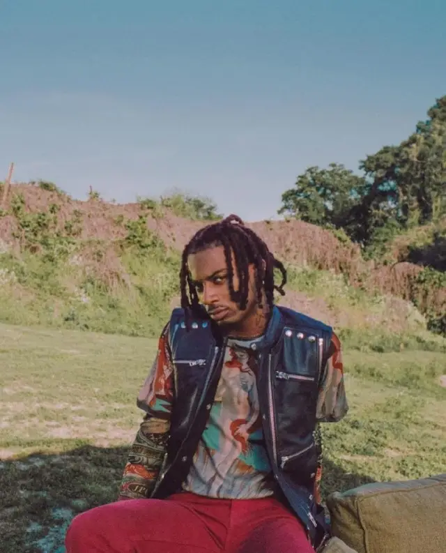 Playboi Carti outfit in Jean Paul Gaultier, Calvin Klein, and Faith Connexion, 2019