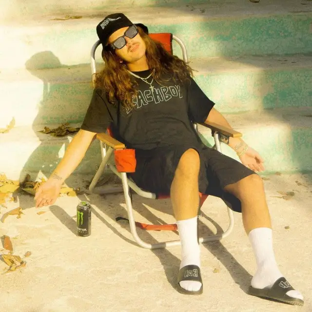 Yung Pinch outfit in Louis Vuitton and Yung Pinch Merch, 2020