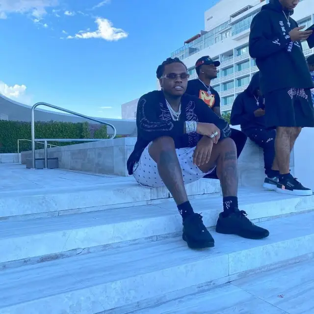 Gunna outfit in Amiri, Chanel, and Jean Paul Gaultier, 2020