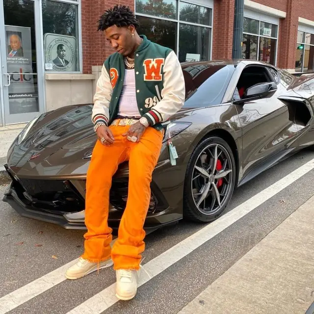 YFN Lucci outfit in Off-White, Louis Vuitton, and Versace, 2020