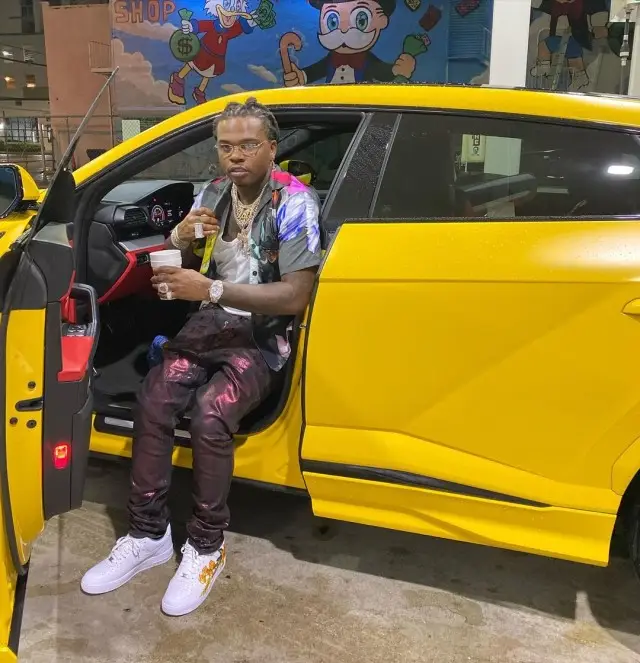 Gunna outfit in Prada, Rick Owens, and Leila And Stitch, 2020