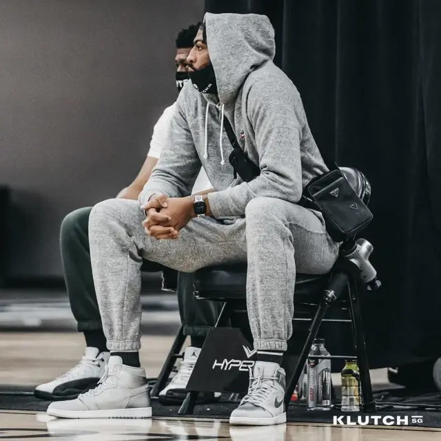 Anthony Davis outfit in Nike and Prada, 2020