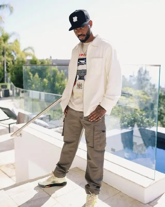 Bryson Tiller outfit in Dior, Homme + Femme, and Undefeated, 2020