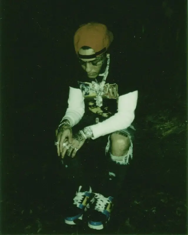 Lil Skies outfit in Vintage, Amiri, and Bape, 2020