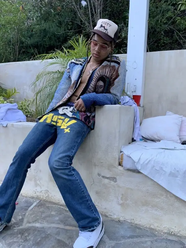 24kGoldn outfit in B.B. Simon, Booty Hunter, and Polo Ralph Lauren, 2020
