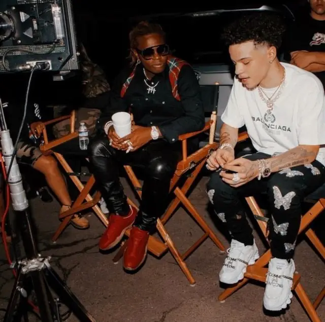 Lil Mosey outfit in Balenciaga, Outsiderz, and Comme Des Garcons, 2020