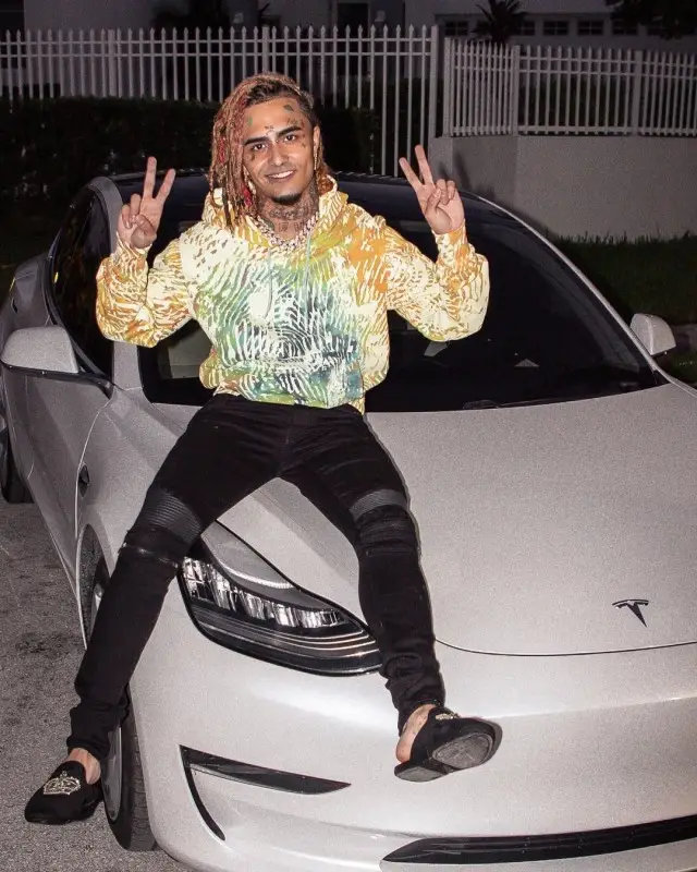 Lil Pump outfit in Adidas, Amiri, and Pharrell Williams, 2020