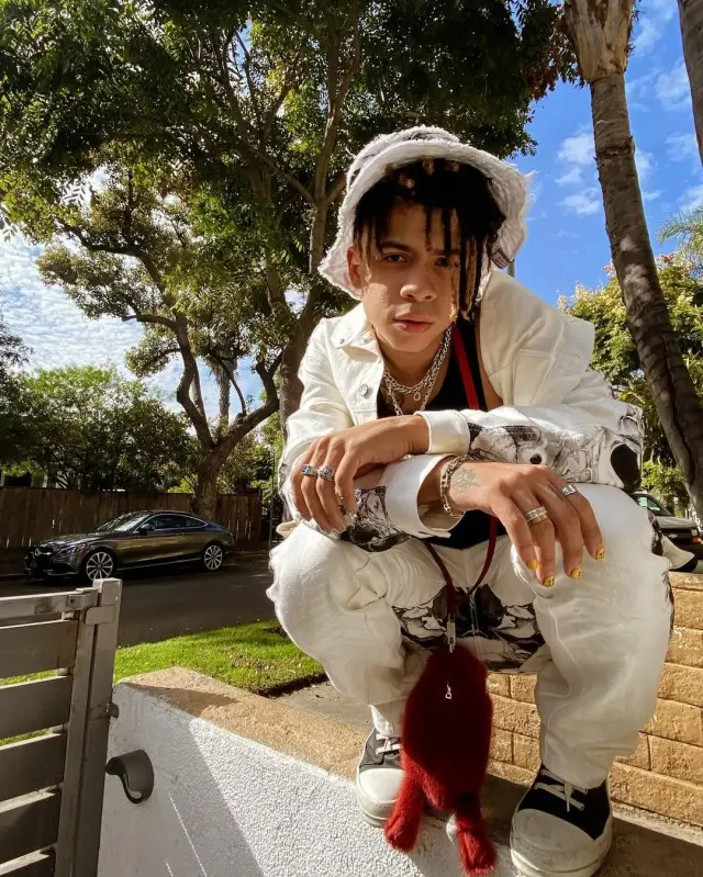 Iann Dior outfit in Rick Owens and Formy Studio, 2020